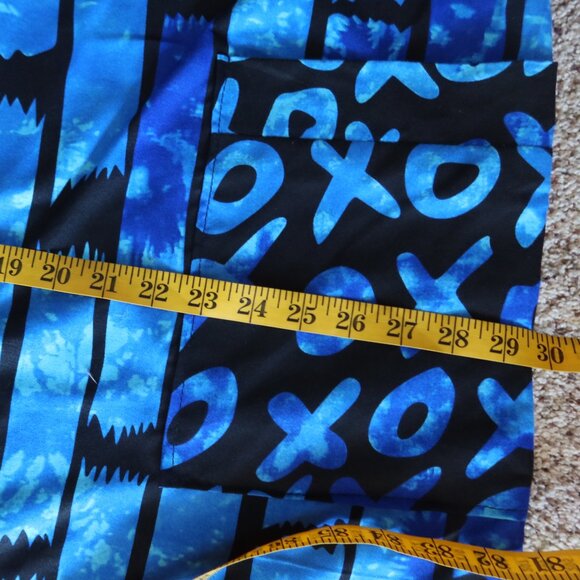 West African Blue and Black Patterned Long Kaftan Bubu Dress w/Pockets NWOT - Picture 14 of 16